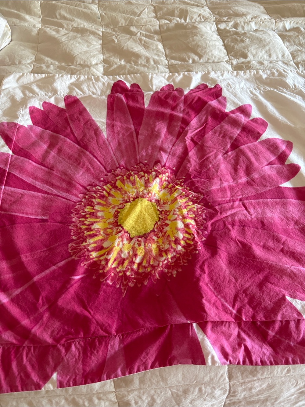 Target Hot Pink and Yellow Floral pillow standard size SHAM‎ Cover